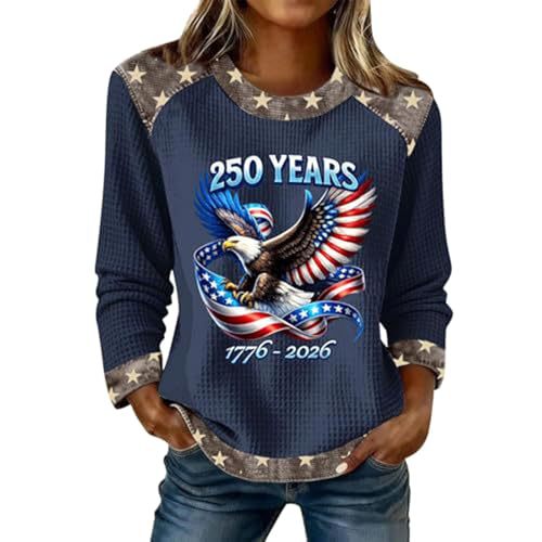 Women's American Flag Star Print Sweatshirt