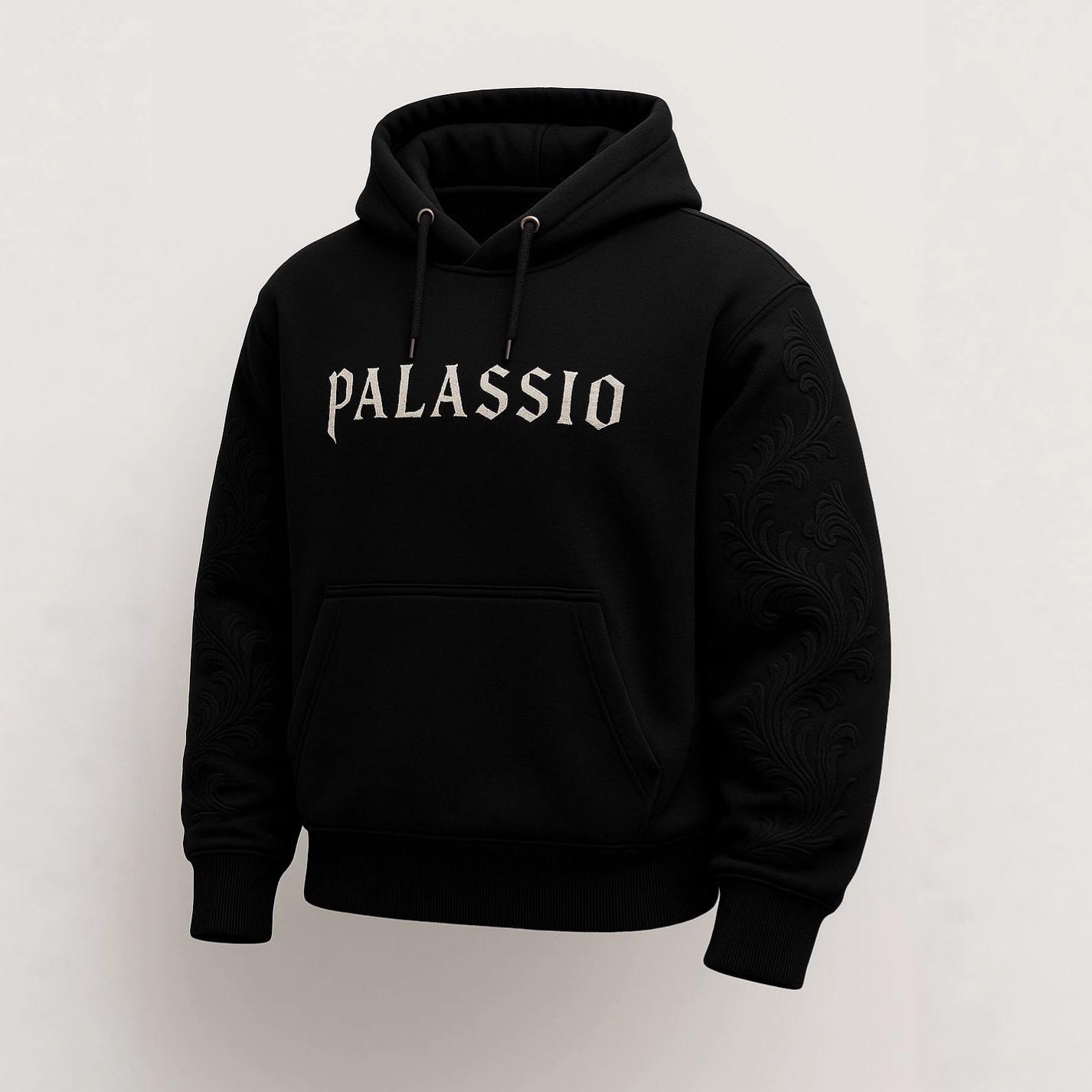 Embroidered Letter Long-Sleeve Hooded Sweatshirt Unisex