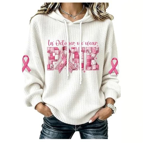 Pink Ribbon Bow Print Women's Sweatshirt
