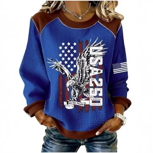 Women's Eagle Print Crewneck Sweatshirt