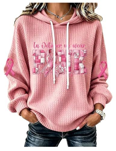 Pink Ribbon Bow Print Women's Sweatshirt