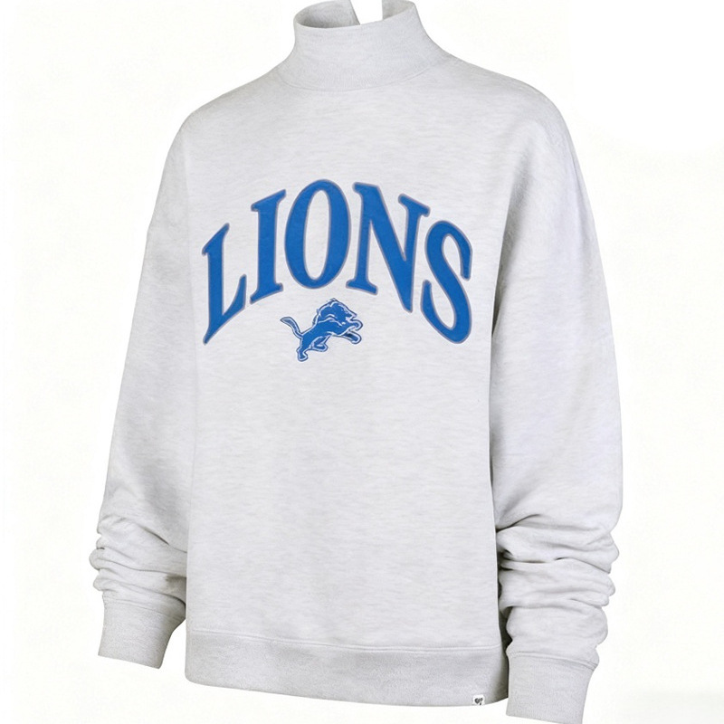 Unisex Embroidered High Neck Long Sleeve Sweatshirt