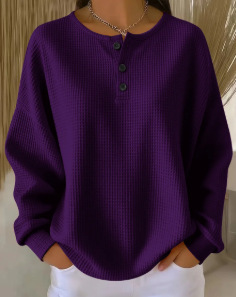 Women's Plaid Pumpkin Floral Butterfly Print Button Sweatshirt
