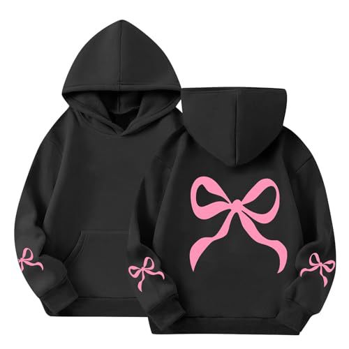 Women's Bow Ribbon Print Hoodie