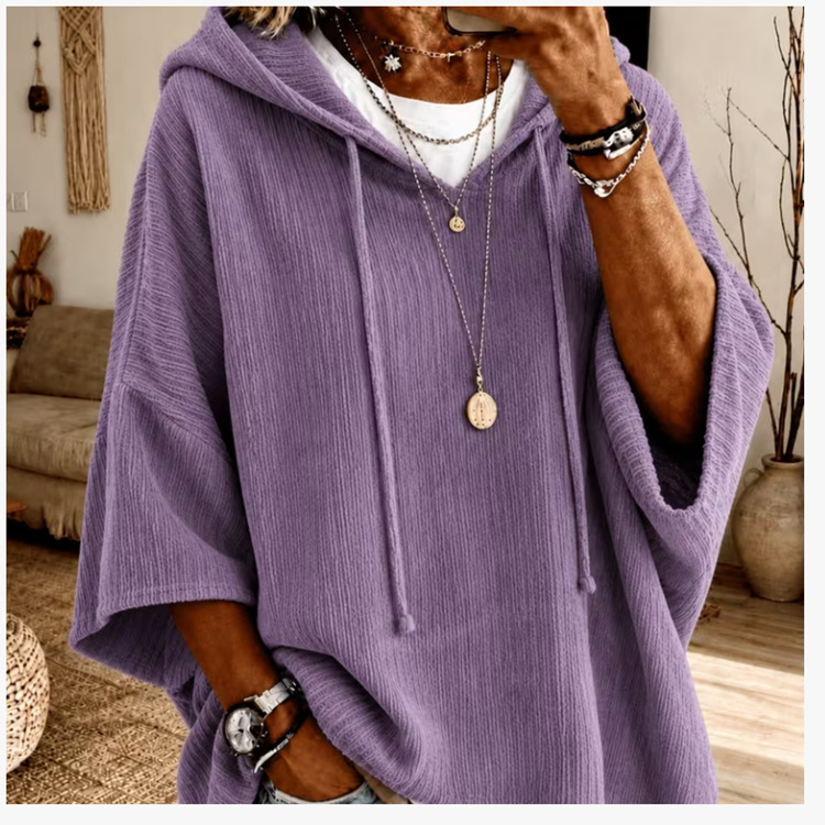 Women's Solid Color Print Casual Hoodie