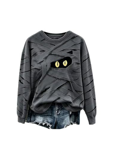 Women's Lace-Up Eye Print Casual Hoodie