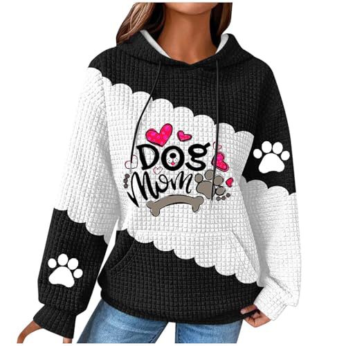 Women's Heart & Cute Dog Paw Print Hoodie