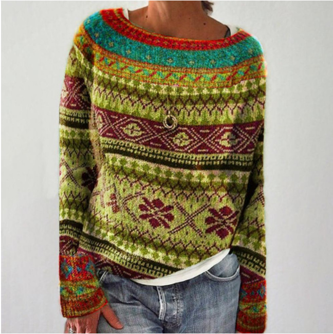 Women's Mystic Ancient Tribal Print Crewneck Sweatshirt