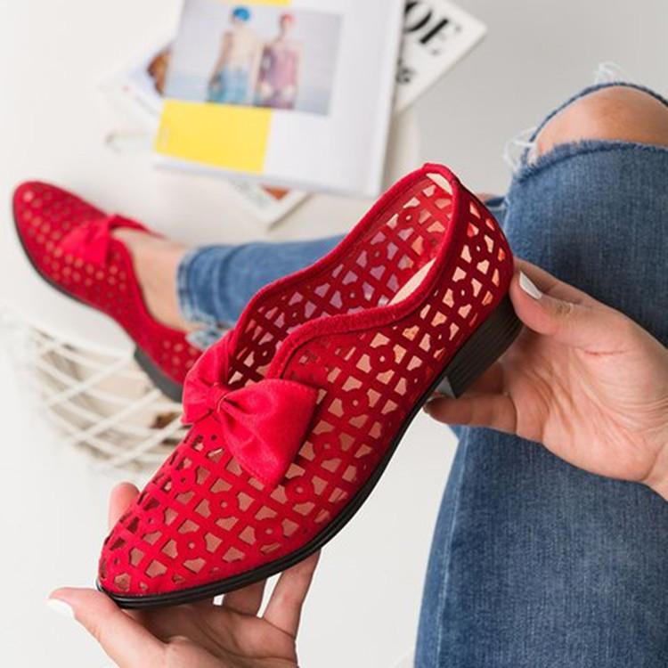 Hollow Bowknot Breathable Casual and comfortable Flat Shoes-Comfort & Reliable