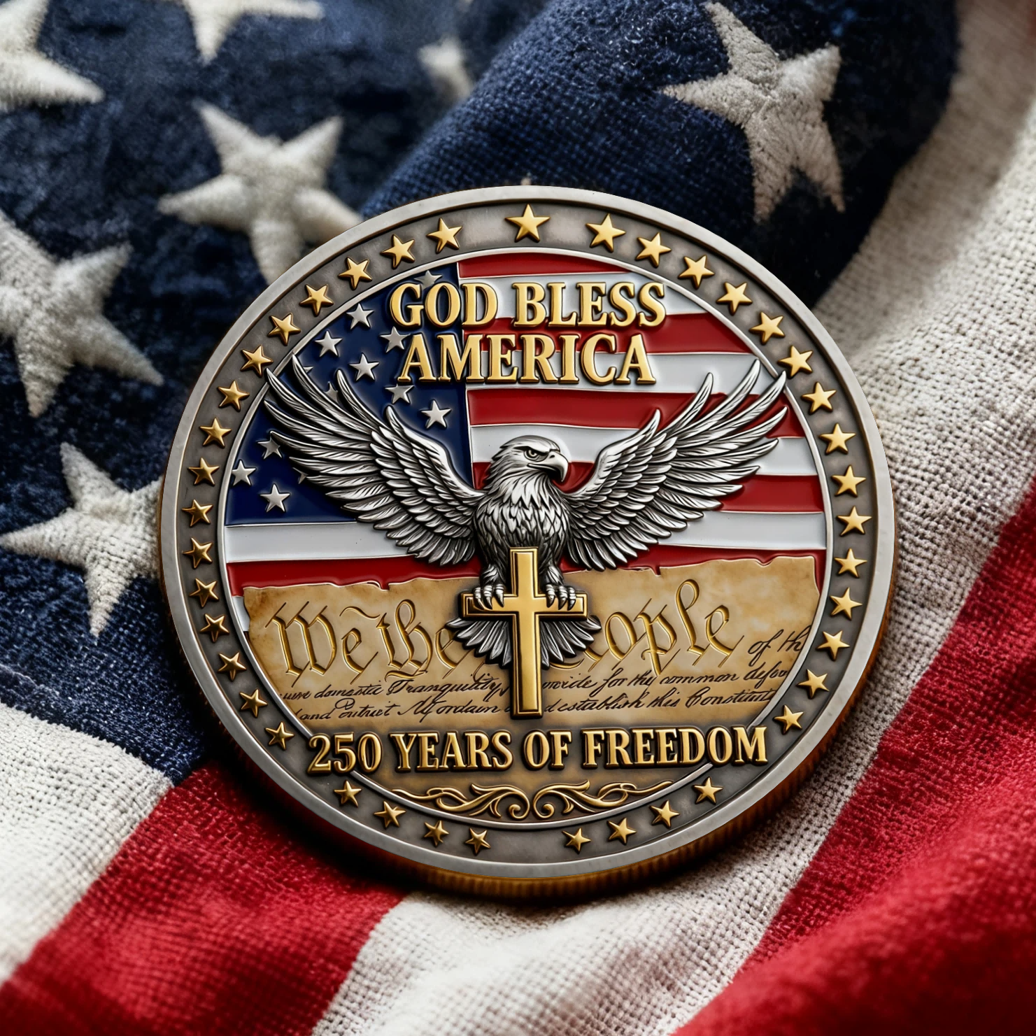🏆Flash Sale 60% OFF - 🇺🇸 250th Anniversary Commemorative Coin – “God Bless America”-Comfort & Reliable