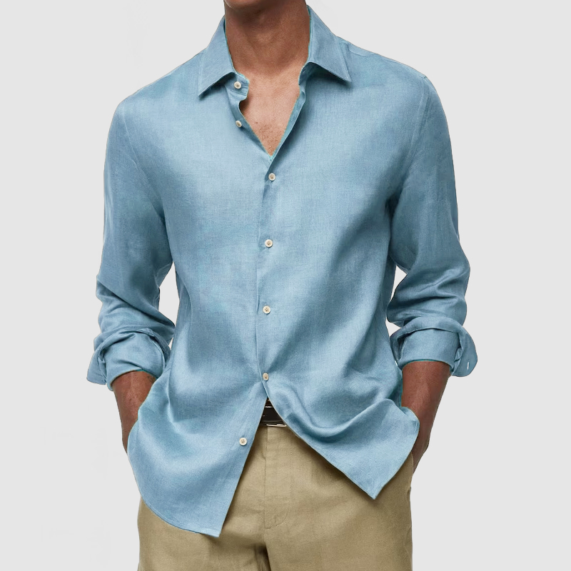 Gentleman's Casual Luxury Touch Cotton Linen Shirt-Comfort & Reliable