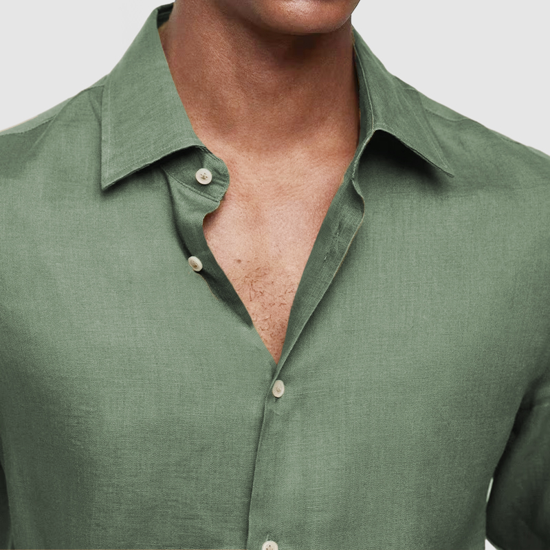 Gentleman's Casual Luxury Touch Cotton Linen Shirt-Comfort & Reliable