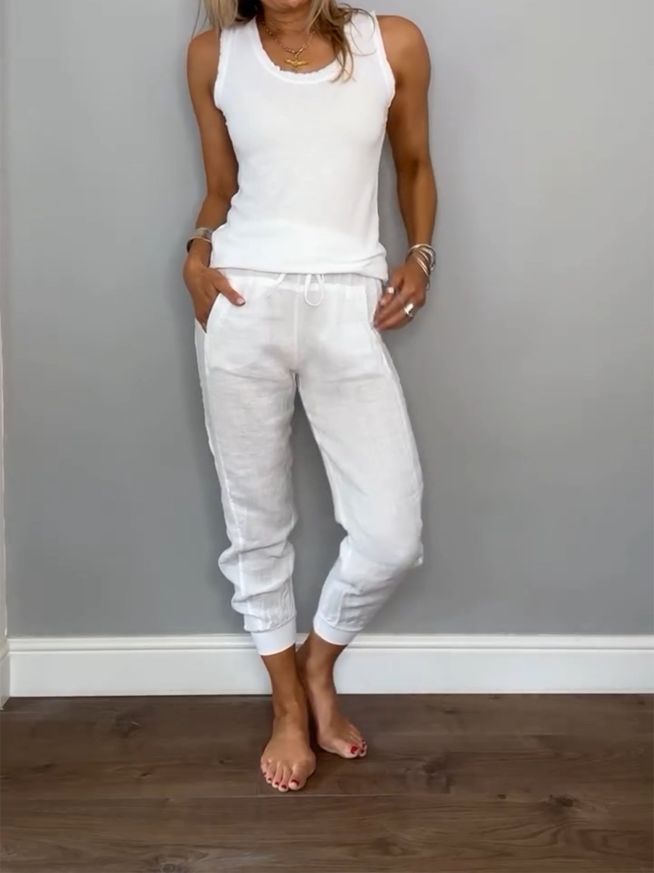 Women's Cotton and Linen Casual Two-piece Set-Comfort & Reliable