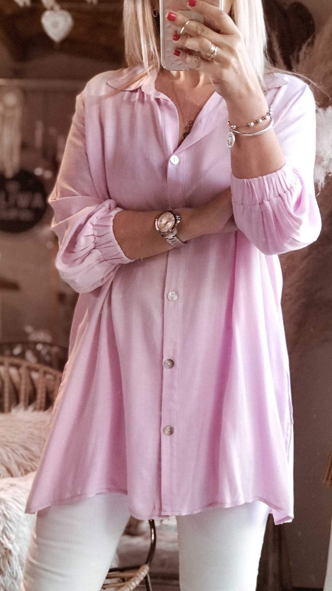 Fashion plain women's shirt tops-Comfort & Reliable