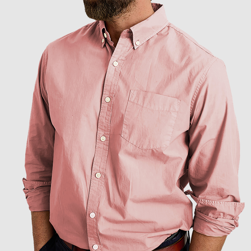 Men's combed cotton anti-wrinkle shirt-Comfort & Reliable
