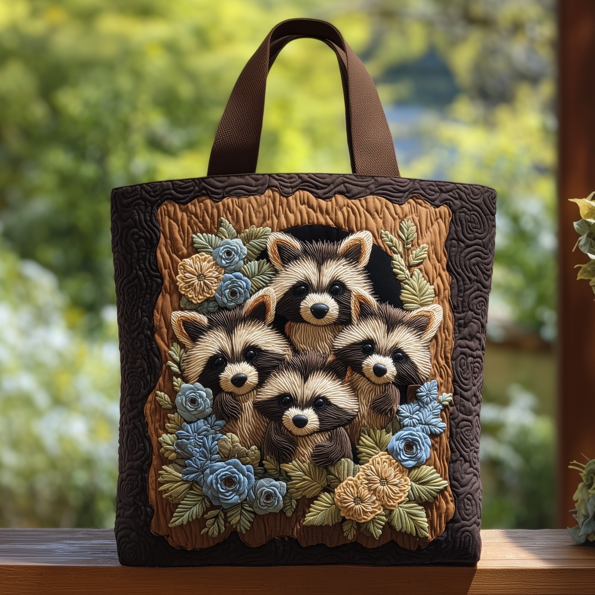 Raccoons Quilted Tote Bag GFTOHD9264-Comfort & Reliable