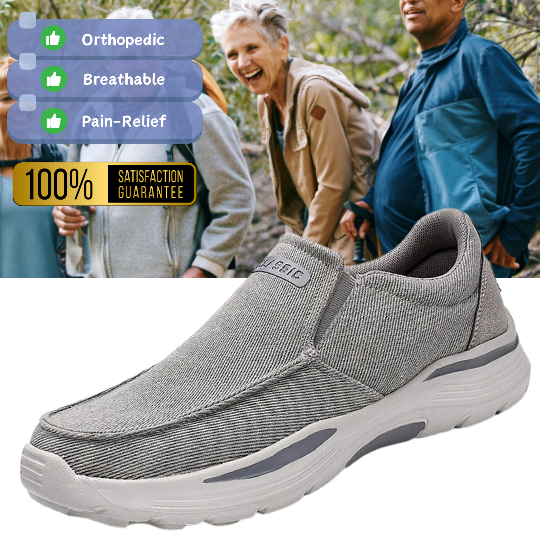 Men's Daily Canvas Wear Proof Orthopedic Walking Shoes🔥BUY 2 FOR FREE SHIPPING-Comfort & Reliable