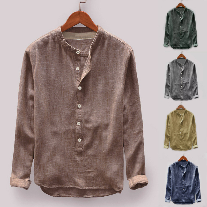 Provence Linen Cotton Long-Sleeve Shirt-Comfort & Reliable