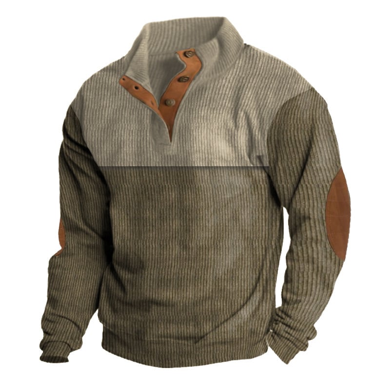 Men's Outdoor Casual Stand Collar Long Sleeve Sweatshirt-Comfort & Reliable