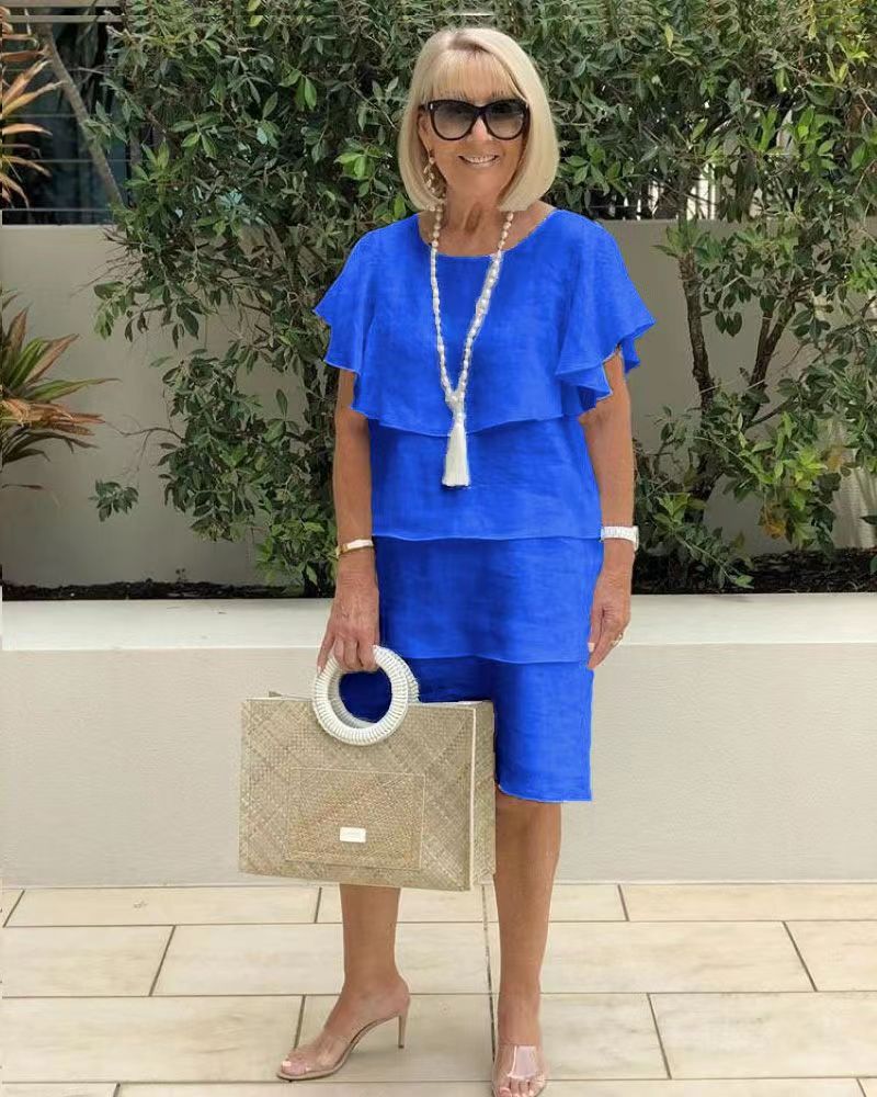 Romantic Soft White Tiered Dress-Comfort & Reliable