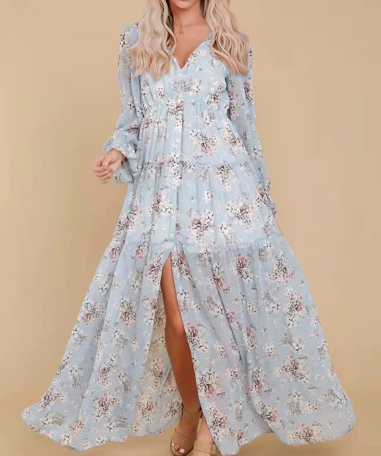Nancy Maxi Chiffon Dress