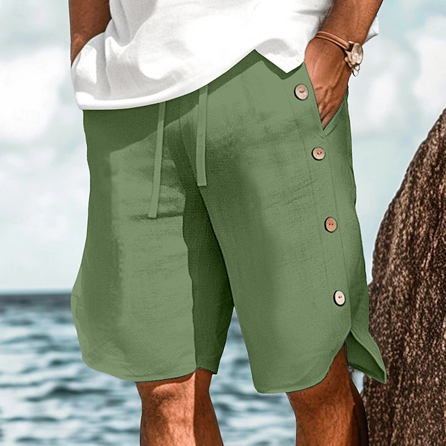 Men’s Breathable Linen Shorts – Elastic Waist, Beach & Daily Wear-Comfort & Reliable