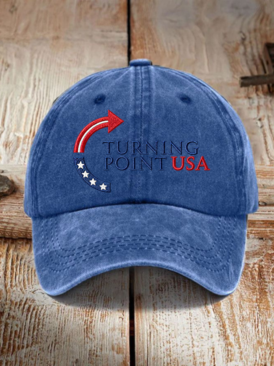 Unisex Charlie Kirk Turning Point USA Trump Commemorative Print Hat-Comfort & Reliable