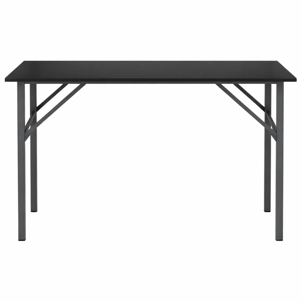 Table Pliante Multifonction 120x60cm pour Maison et Bureau, Noir