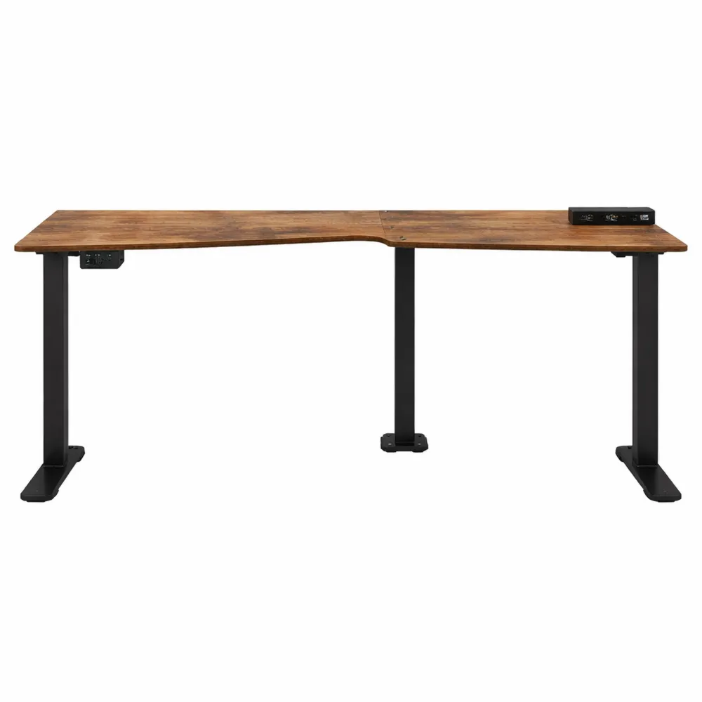 Bureau d'Angle Électrique Réglable avec Mémoire pour Télétravail