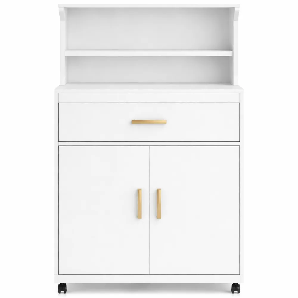 Chariot de Cuisine Multifonctionnel avec Tiroir et Placard