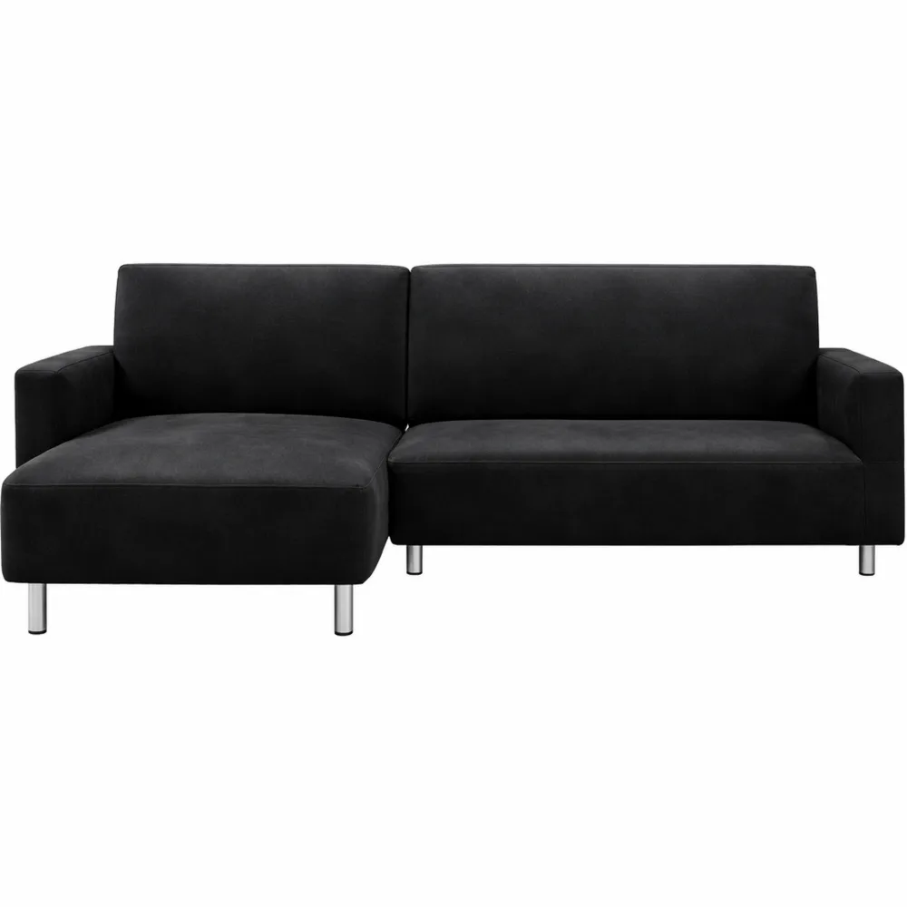 Canapé d'angle réversible 4 places en tissu anthracite