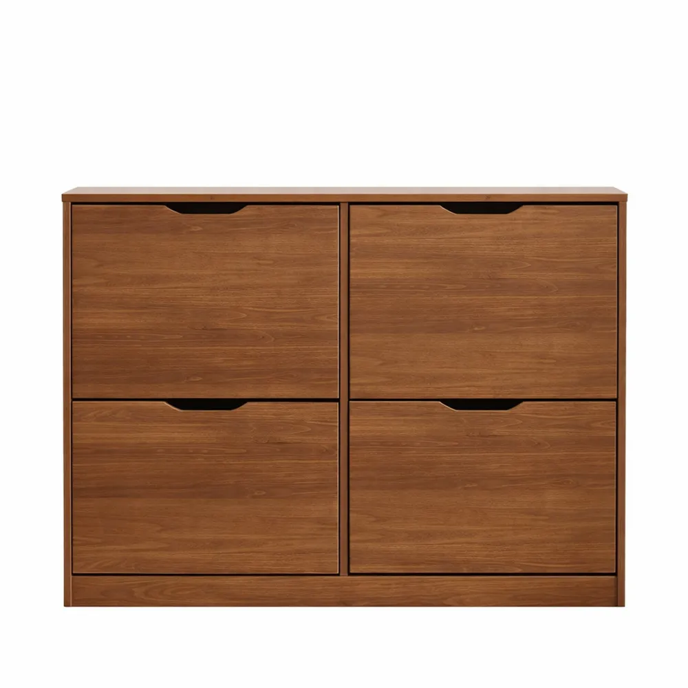 Meuble à Chaussures 4 Abattants en Bois