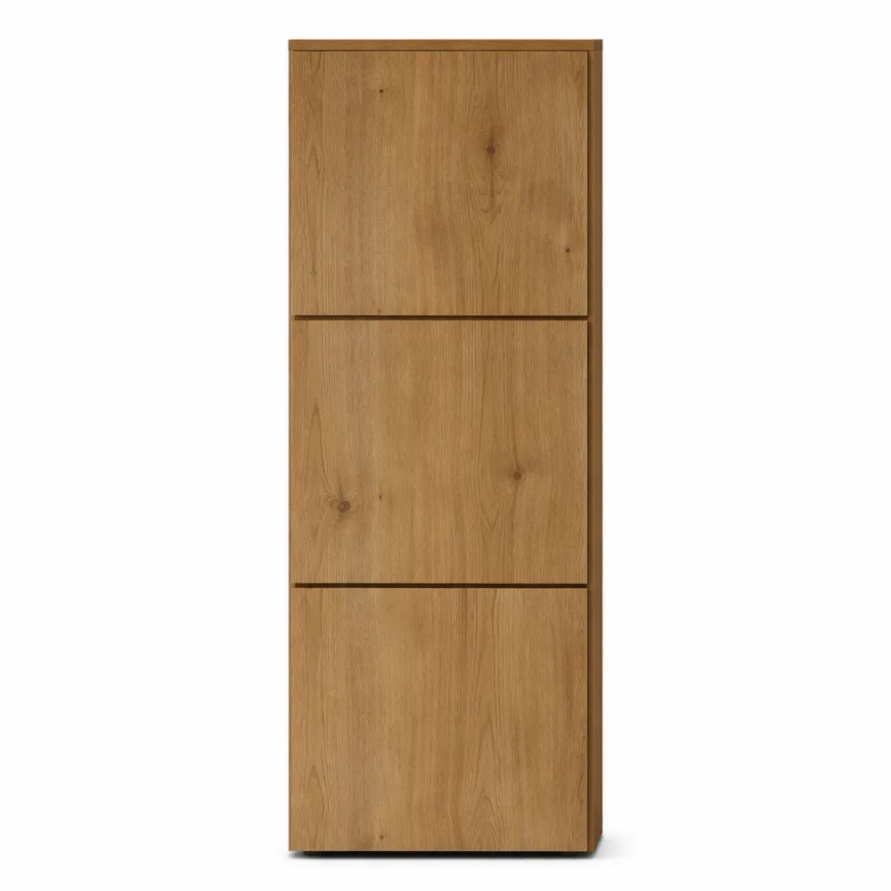Armoire à Chaussures en Chêne Clair avec 6 Compartiments 45x120cm