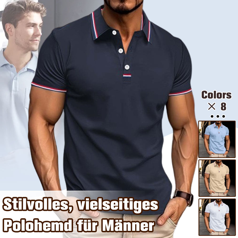 Neues kurzärmliges Revers-Poloshirt für Herren