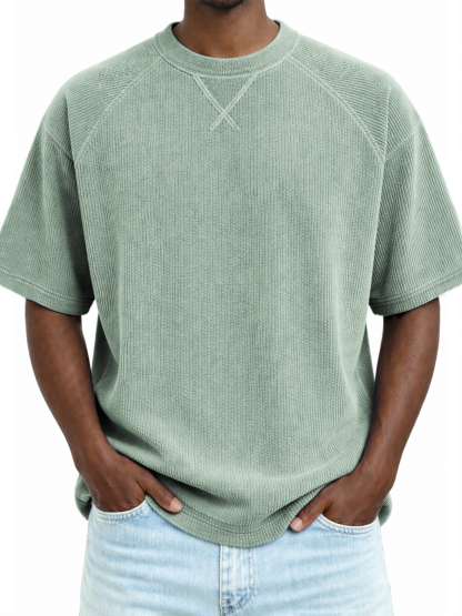 Klassisches Cord-T-Shirt mit Raglanärmeln