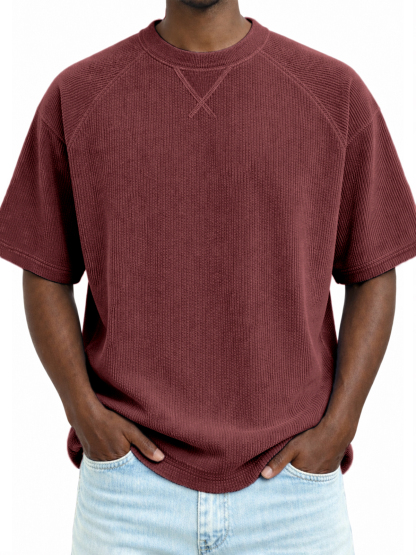 Klassisches Cord-T-Shirt mit Raglanärmeln