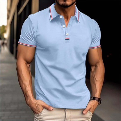 Neues kurzärmliges Revers-Poloshirt für Herren