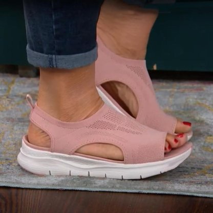  Weiche Fischmaul-Sandalen aus lässigem Sport-Mesh F07