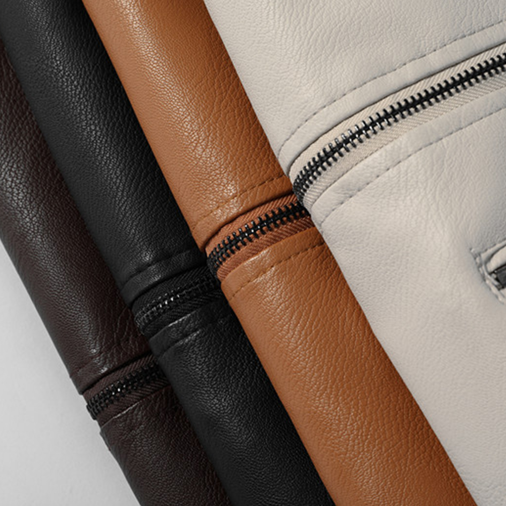  Neue samtwarme Lederjacke mit Kapuze für Herren im Herbst und Winter