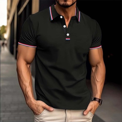 Neues kurzärmliges Revers-Poloshirt für Herren