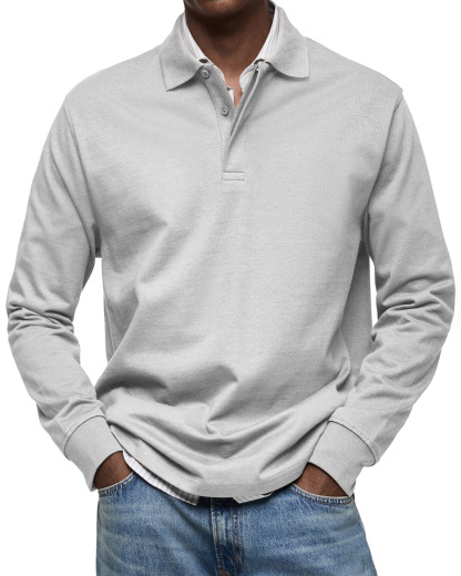CLEARANCE SALE🔥 Men's Everyday Comfort Lapel Button Casual Long Sleeve POLO Shirt