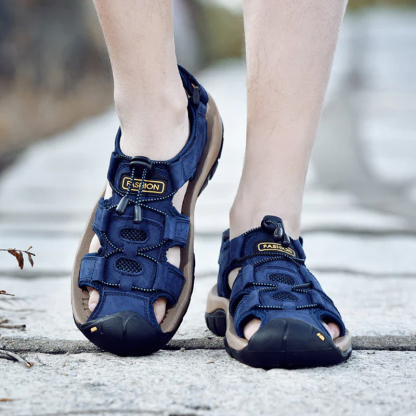 🎁 Jetzt 45 % Rabatt sichern! – Herren-Ledersandalen mit Stützfunktion – leicht und rutschfest