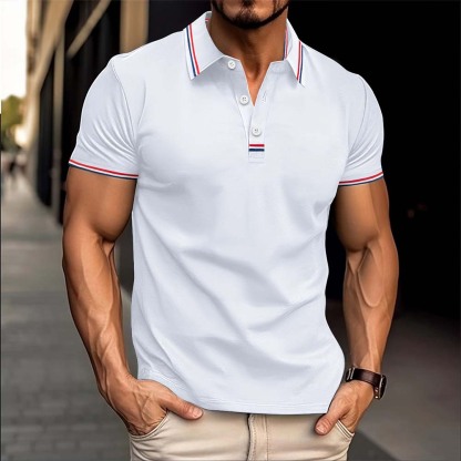 Neues kurzärmliges Revers-Poloshirt für Herren