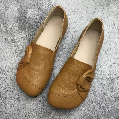 Rutschfeste Damenschuhe aus Leder mit weicher Sohle