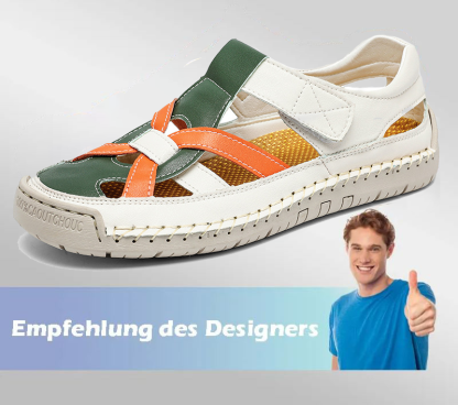 🔥Sommer heißer Verkauf🔥Sommer Herren Outdoor Strand Klettverschluss Leder Atmungsaktive Freizeitsandalen