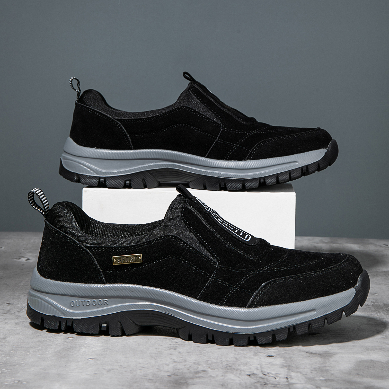 2025 Men's Lightweight Extra Wide Width Orthopedic Hands-Free Foot Pain Relief Slip-on Shoes