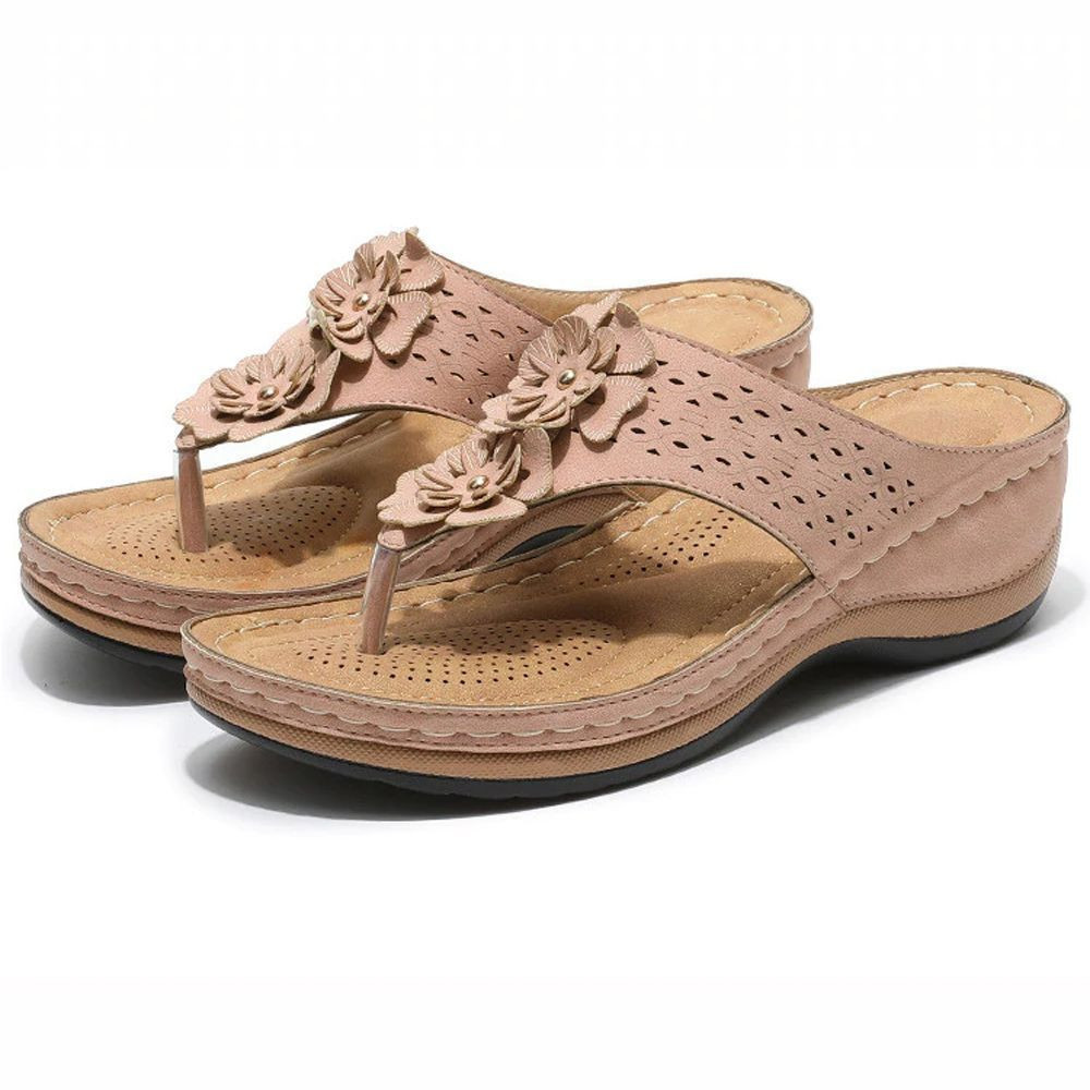 Women's Premium Orthopedic Wedge Flower Clip Toe Sandals
