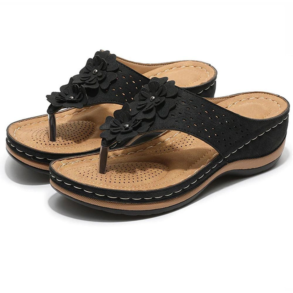 Women's Premium Orthopedic Wedge Flower Clip Toe Sandals