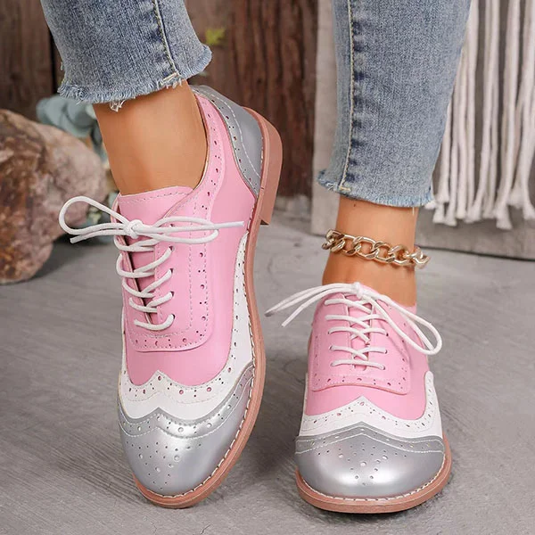 💝Spring Sale 70% OFF⭐Women's Vintage Floral Patchwork Oxfords 🌸👞