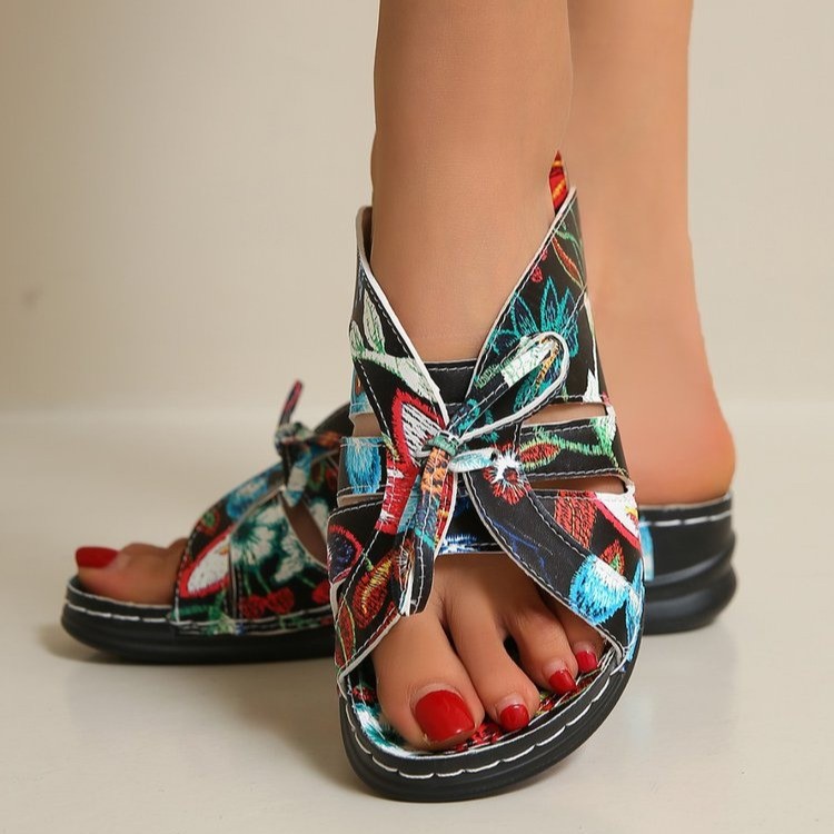 Vintage Premium Orthopedic Open Toe Summer Wedges Platform Sandals 2024